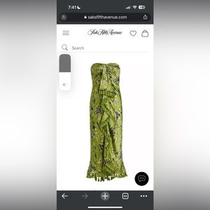 Cinq A Sept Green Floral Dress Size 2